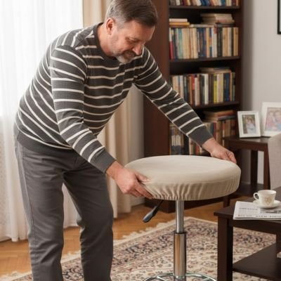 Housse tabouret de bar 