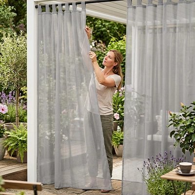 Rideau pergola
