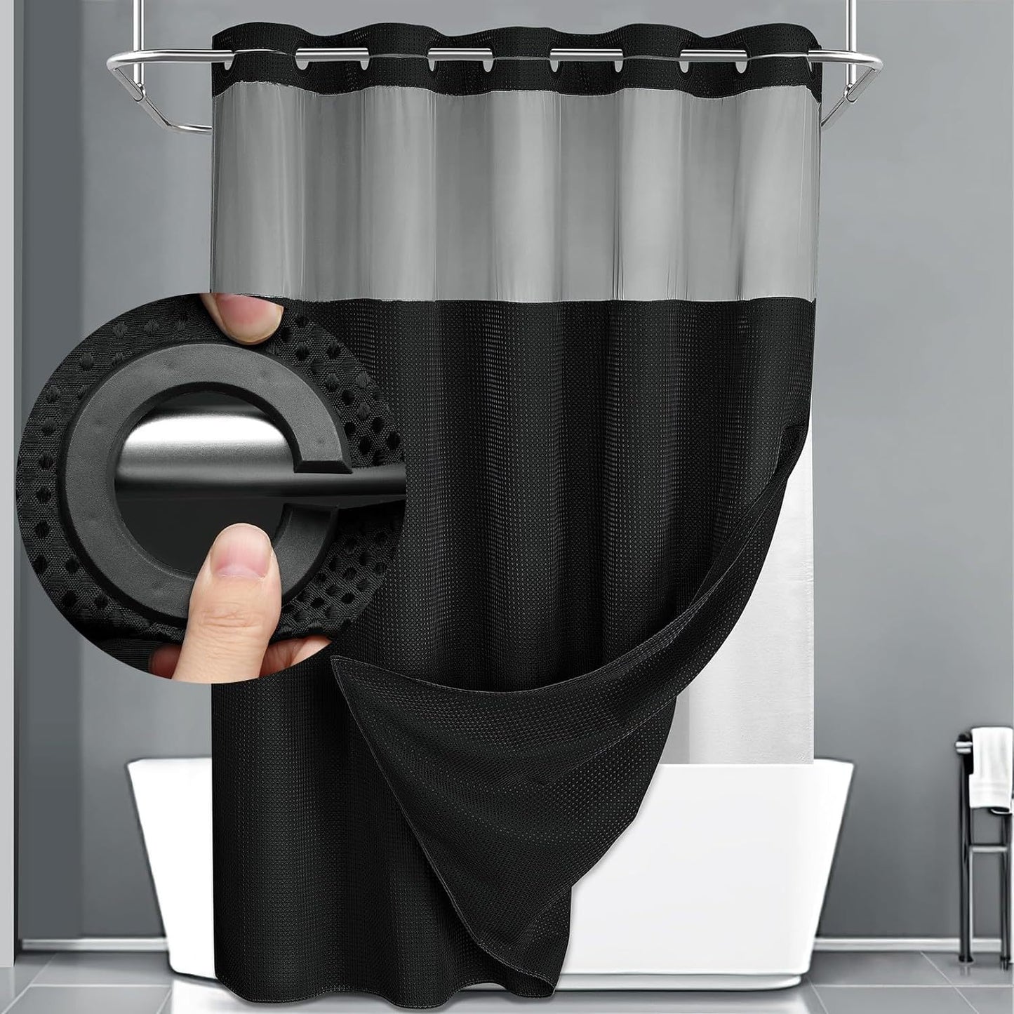 Double-Layer Curtain With Large Ring