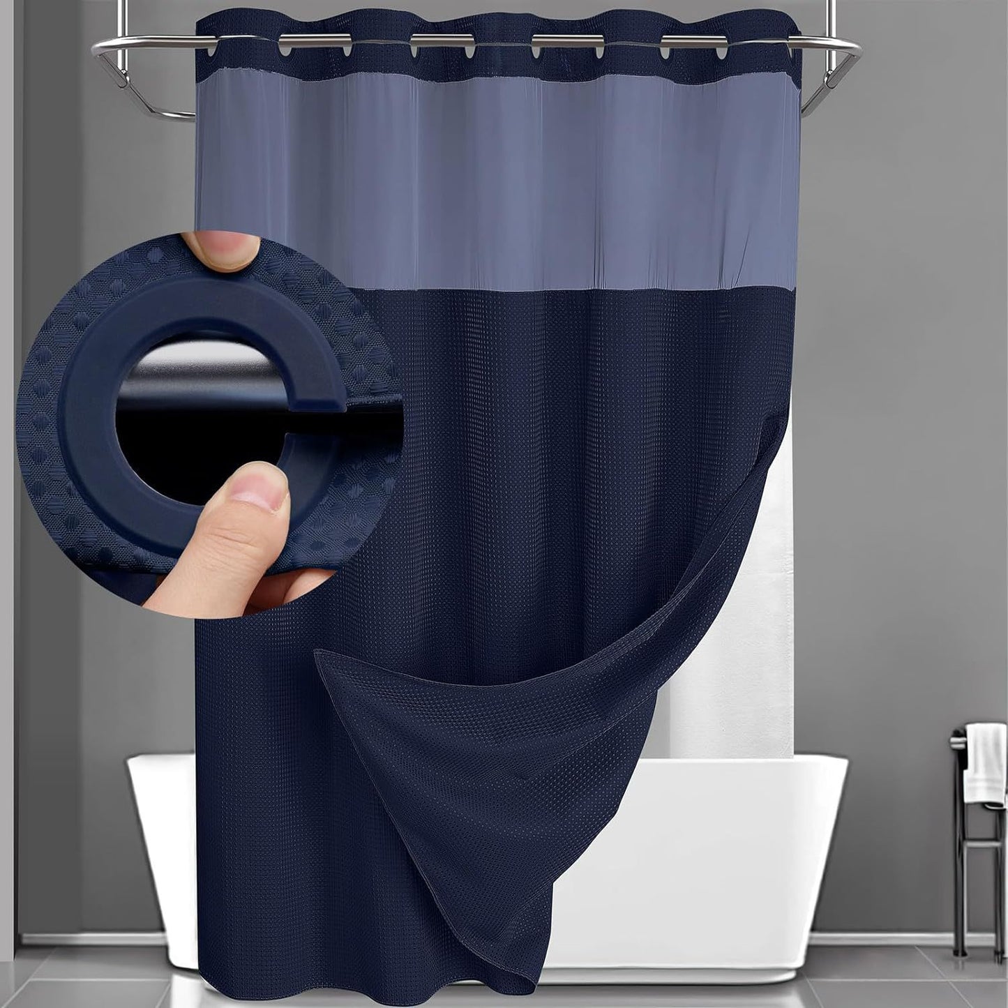 Double-Layer Curtain With Large Ring