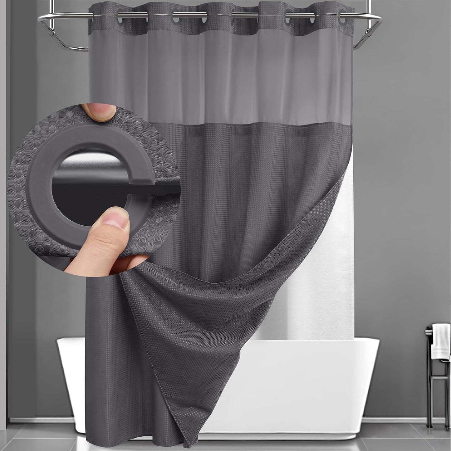Double-Layer Curtain With Large Ring