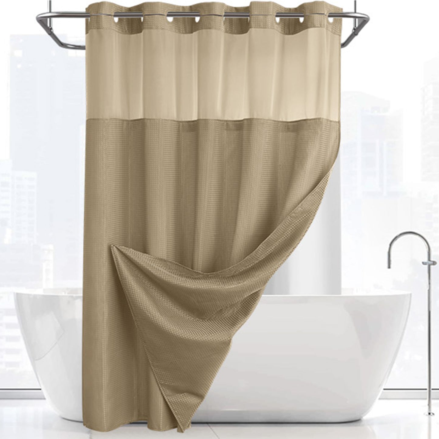 Double-Layer Curtain With Large Ring