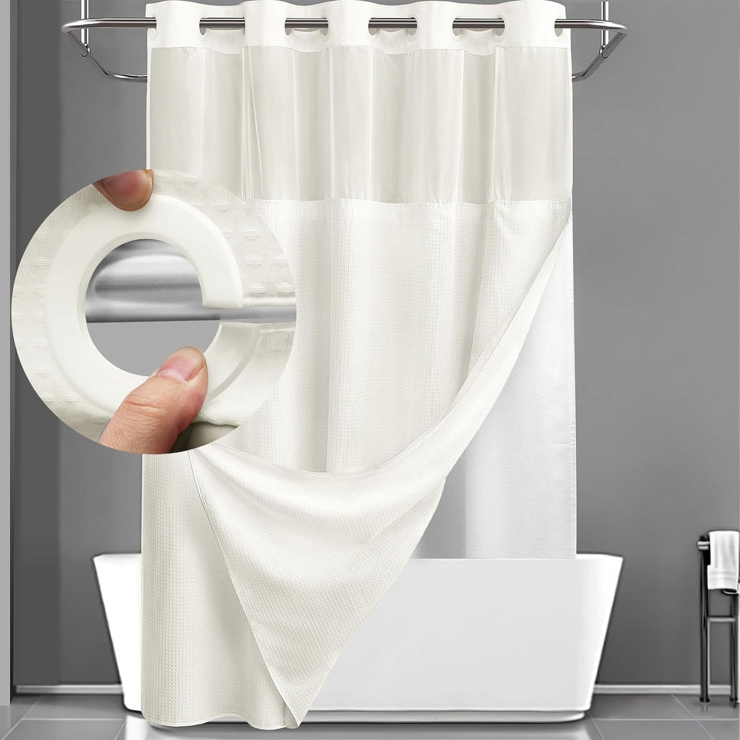 Double-Layer Curtain With Large Ring