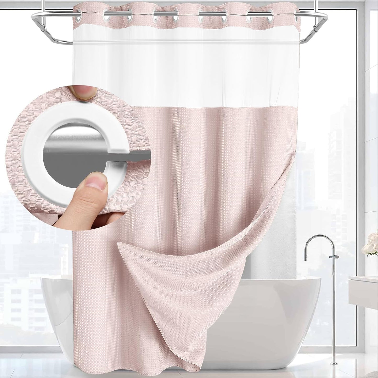 Double-Layer Curtain With Large Ring