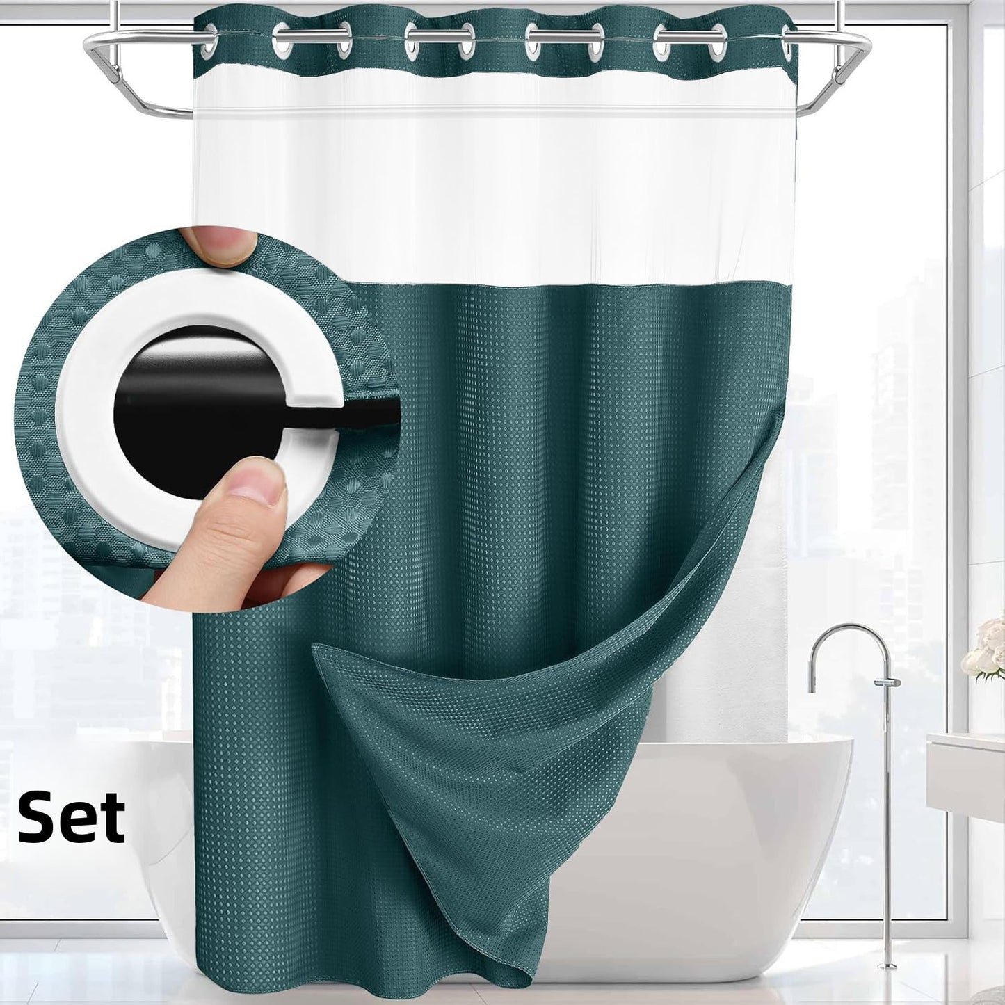 Double-Layer Curtain With Large Ring