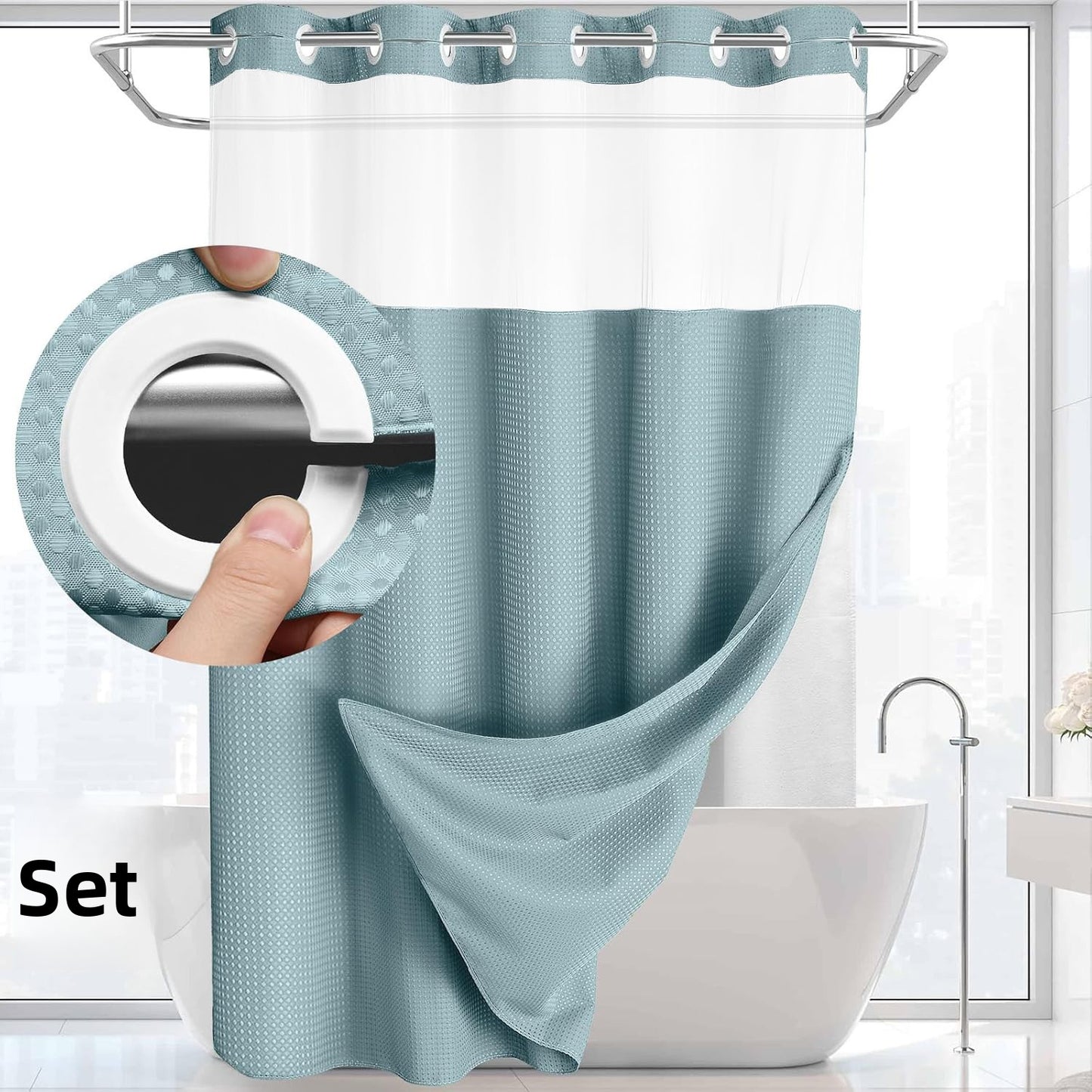 Double-Layer Curtain With Large Ring
