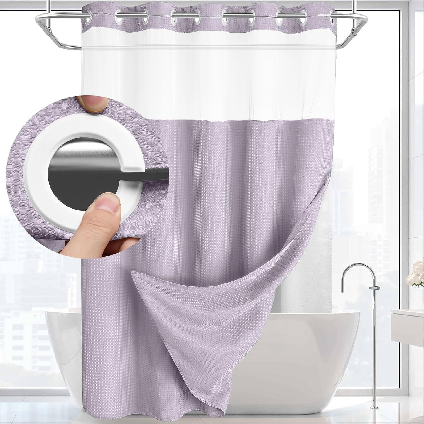 Double-Layer Curtain With Large Ring