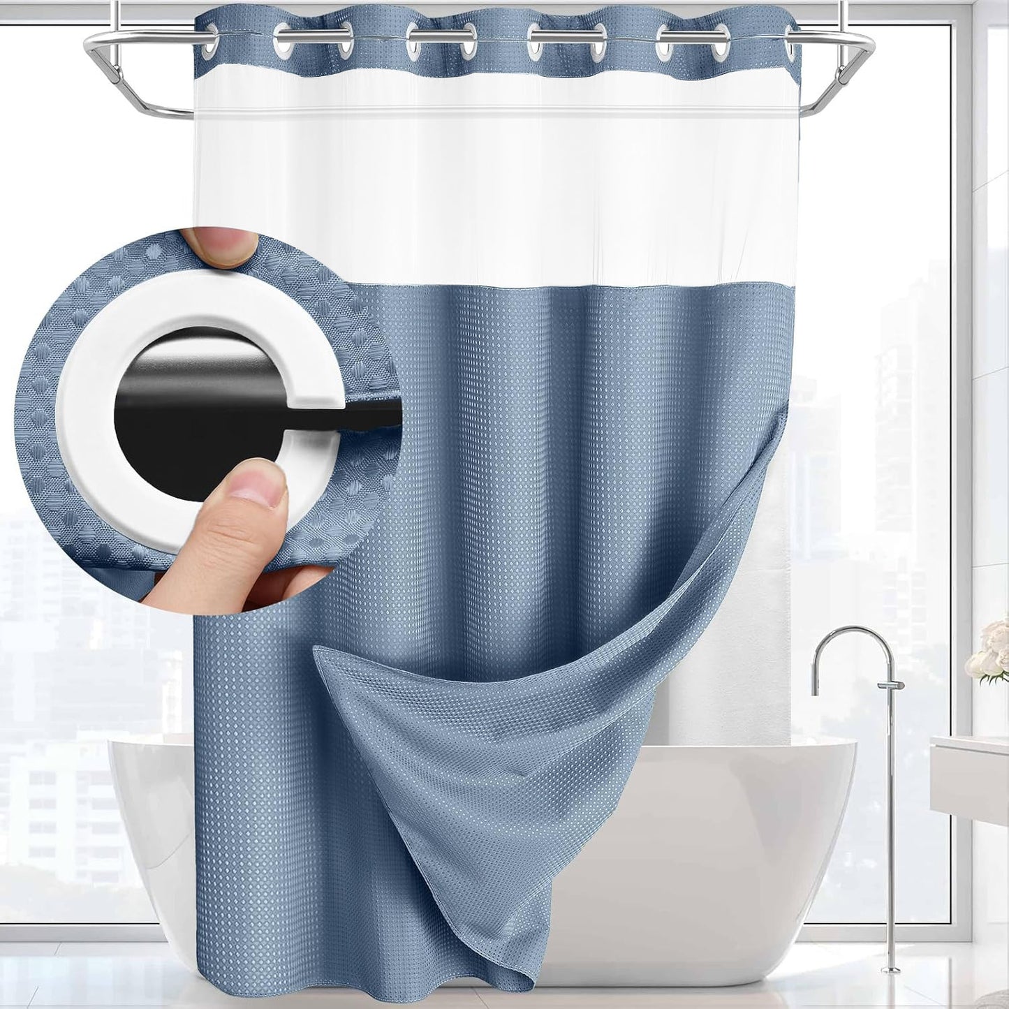 Double-Layer Curtain With Large Ring