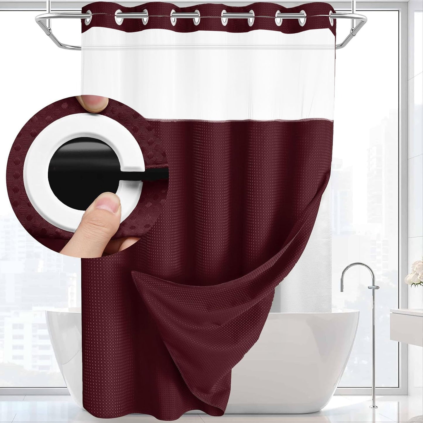 Double-Layer Curtain With Large Ring