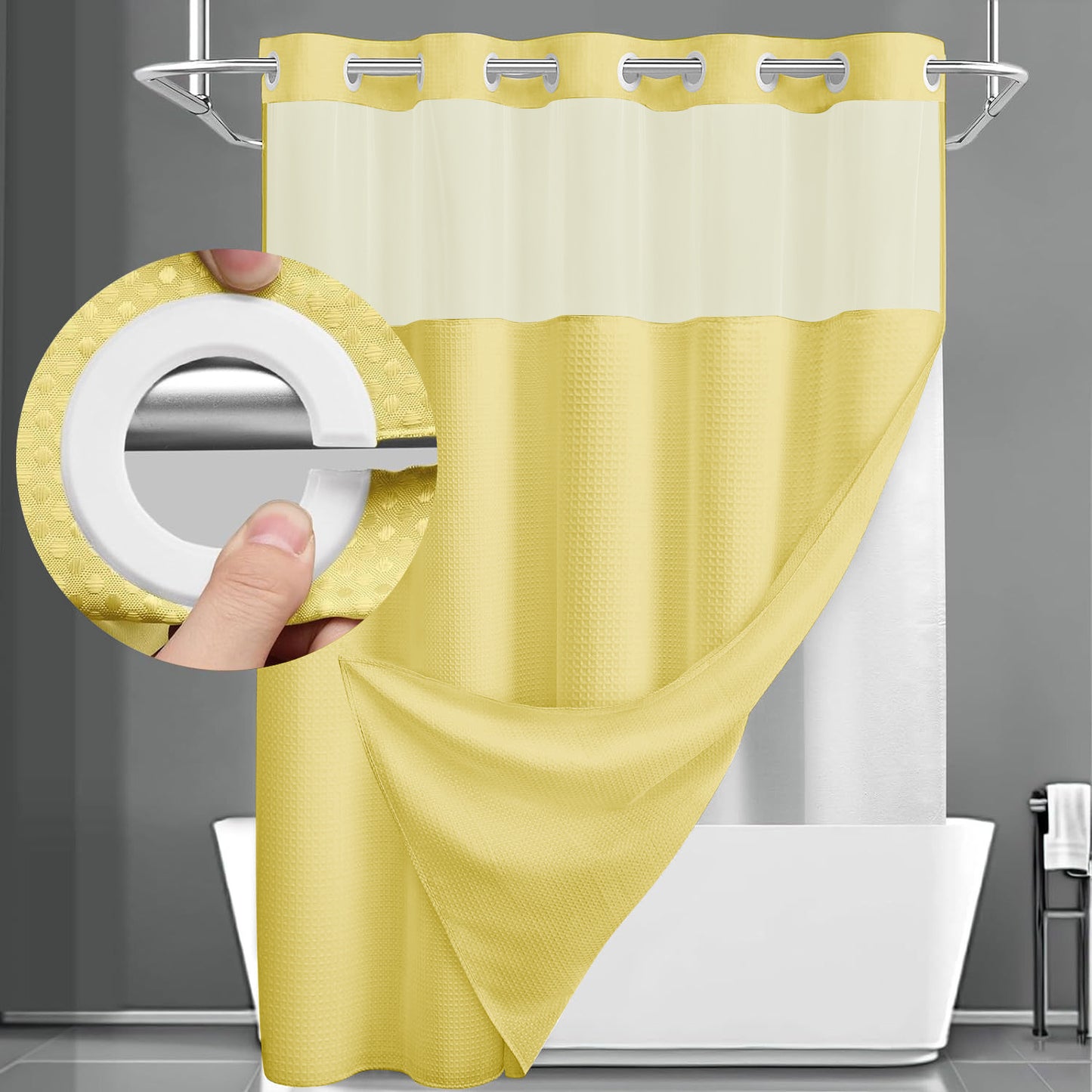 Double-Layer Curtain With Large Ring