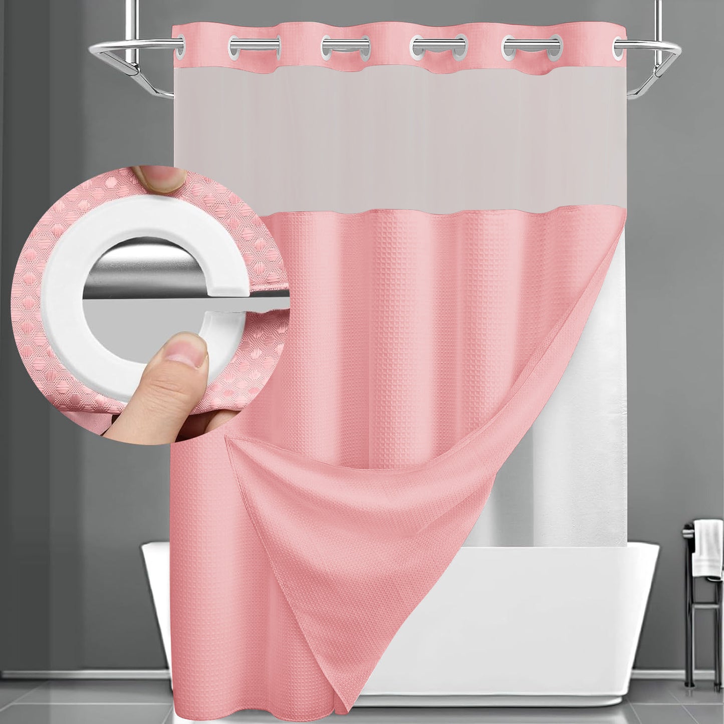 Double-Layer Curtain With Large Ring